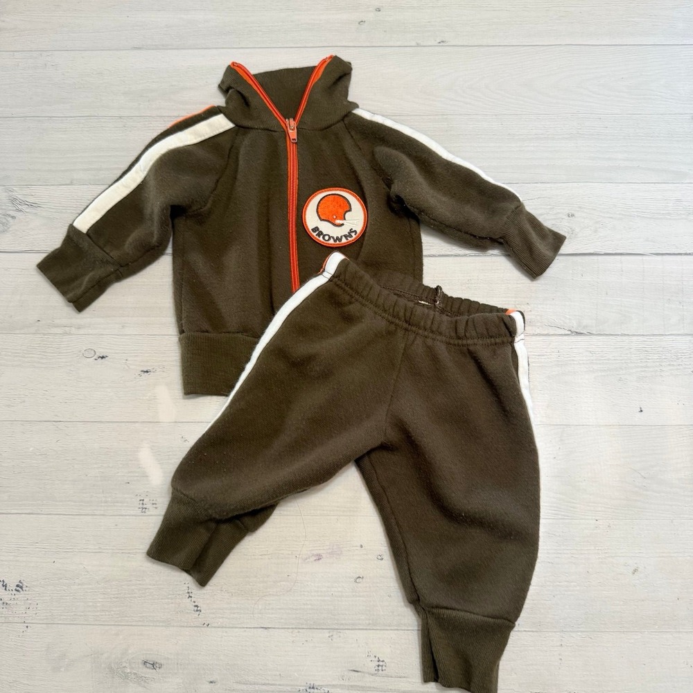 Vintage NFL Cleveland browns baby two piece outfit infant‎ small